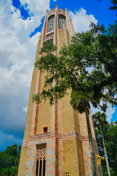 The landscape of Bok tower garden in lake wales of Florida