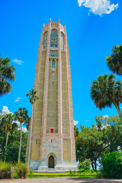 The landscape of Bok tower garden in lake wales of Florida