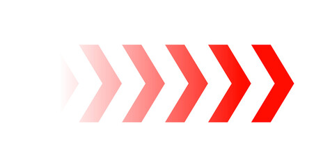 Fototapeta premium Red gradient chevron pattern. Modern directional arrows. Abstract movement design for navigation, web graphics and infographics.