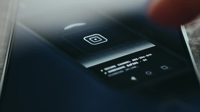 Mobile phone scanning an NFC tag