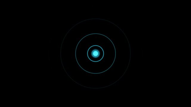 Bass Pulse Rings Audio Reactive Circular Wave Music Visualization Loop Background