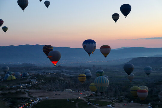Stunning Hot Air Balloons Over Cappadocia at Dawn