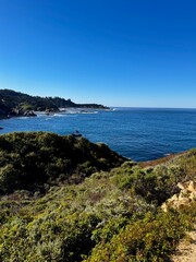 Fototapeta premium Secluded Cove Beach With Forested Hills