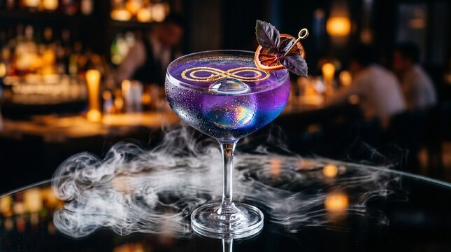 Mystical Cocktail with Smoke Effect