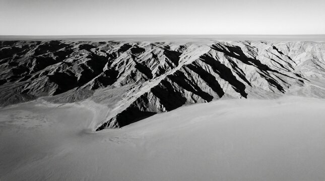 Black and White Desert Landscape