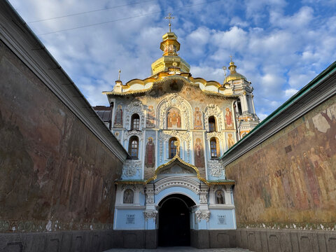 the main entrance to the Kyiv Pechersk Lavra, Ukraine