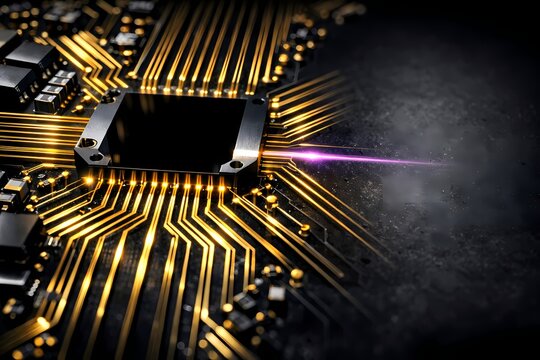 Premium Macro Semiconductor Gold Plating