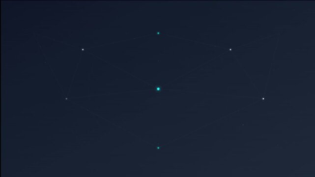 flat minimalist technology network nodes connecting background