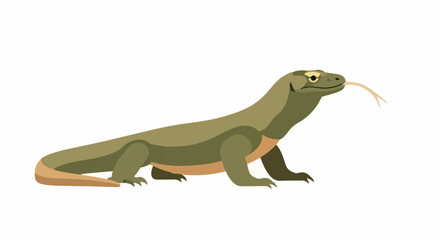 Obraz premium Cartoon Alligator Illustration for Educational or Creative Use