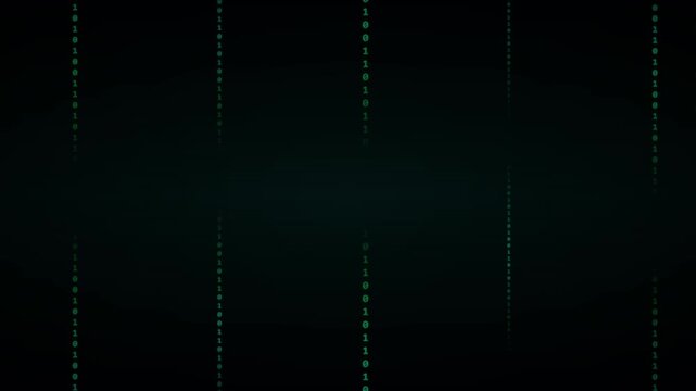 futuristic data stream binary code tech background
