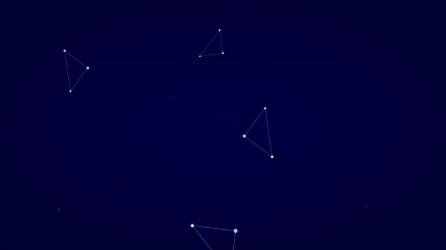 futuristic data visualization connecting dots vector loop