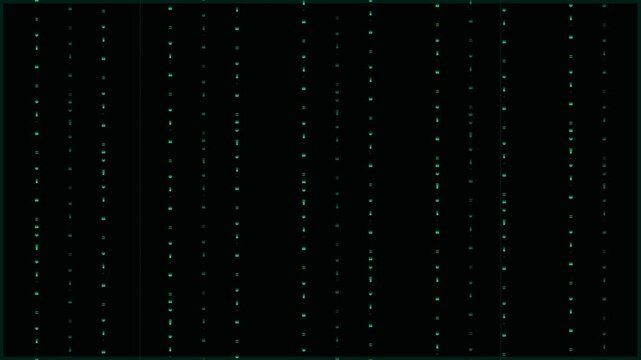 futuristic matrix symbol rain vibrant vector loop