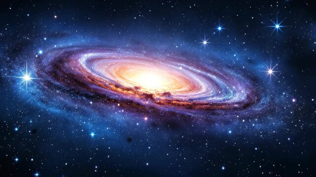Galaxy Spiral space motion effect