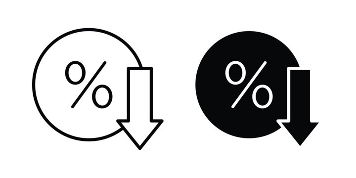 Percent down icon