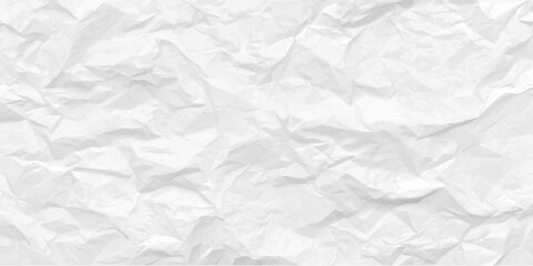 Fototapeta premium White folded and crumpled paper texture background with detailed wrinkles, soft gray creased sheet surface and abstract blank material for templates and creative design use.