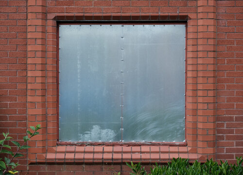 Boarded Up Business Window