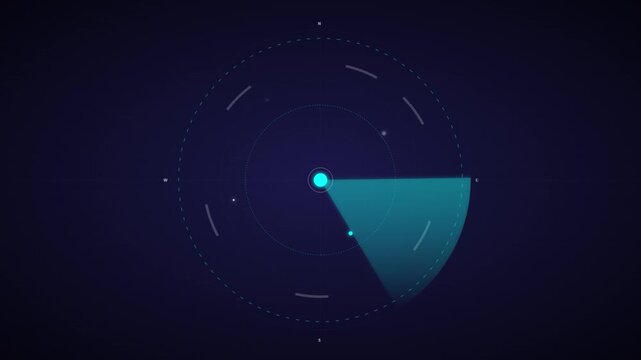 high tech radar scanning circle vector interface loop
