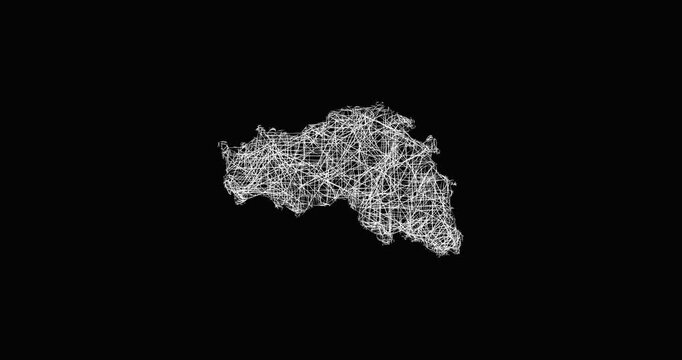 Sketch Belgorod outline map animation - smooth progressive reveal