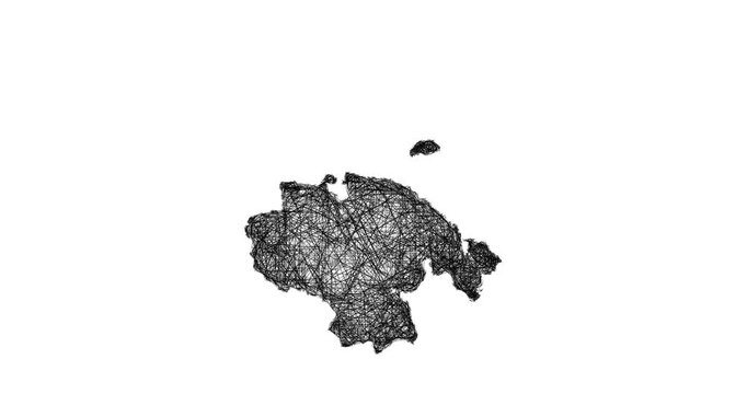 Sketch Chukot outline map animation - smooth progressive reveal