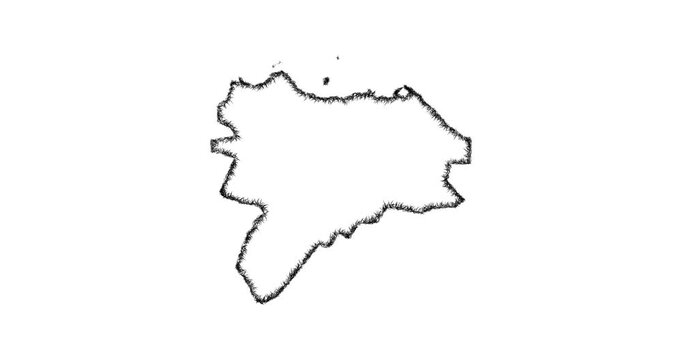 Sketch Edinburgh outline map animation - smooth progressive reveal