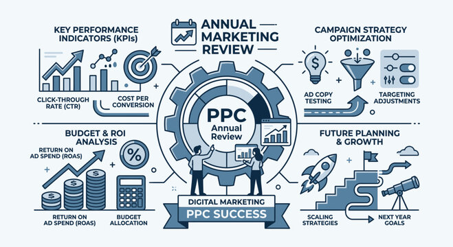 Annual Digital Marketing PPC Success Strategy Planning And Growth