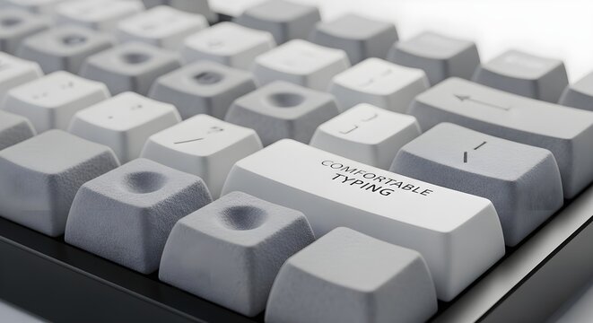 Close-up of damaged computer keyboard keys