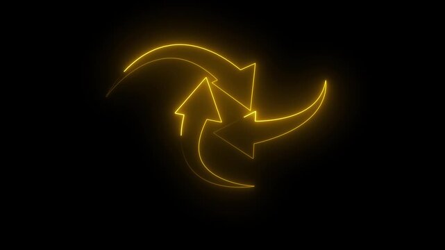 Logistica,mondo,pianeta, business trasporti. 3 arrow circle animation. 4k video.
