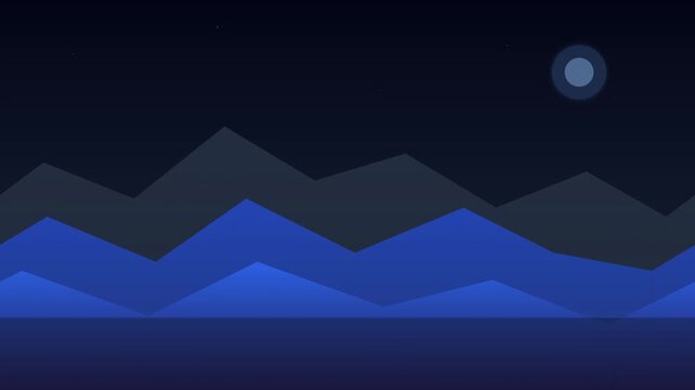 minimalist mountain range silhouette vector motion background