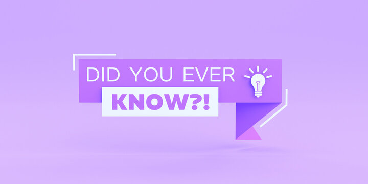 did you know quote background 3d render
