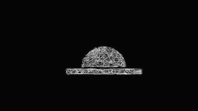 Sketch half sun icon animation - smooth progressive reveal