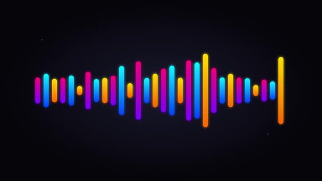 Modern Abstract Sound Wave Equalizer Vector Loop