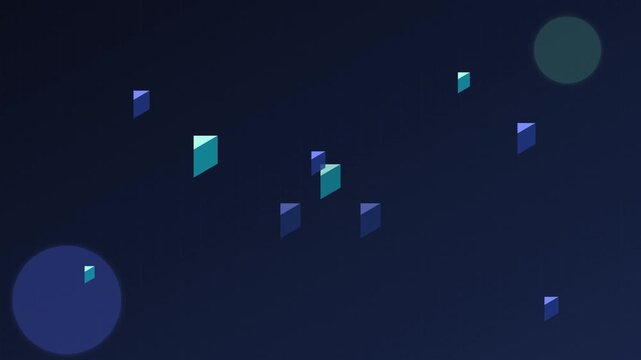 modern geometric isometric tech startup vector animation