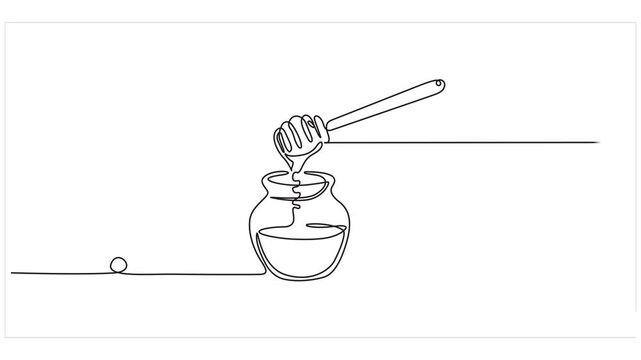jellyfish continuous one line drawing animation, Self Drawing of one line Vector Jellyfish. Self-drawing a simple animation of one continuous line. 4K Stock video Animated sketch vector drawing.