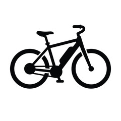 Fototapeta premium Simple black silhouette of a bicycle