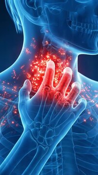 A CG video depicting facial itching, skin irritation, and inflammation problems associated with sensitive skin.