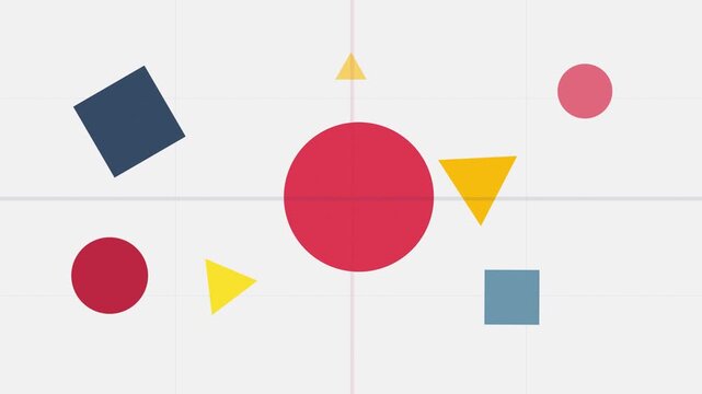 bauhaus style abstract geometric vector motion background