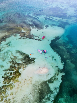 Aerial View of Reef and Shallow Lagoon Tobago