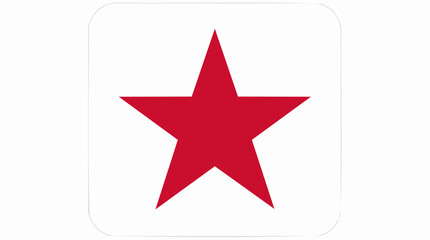 Fototapeta premium Bold Red Star Icon, Simple Geometric Graphic Design Element, Isolated Vector Art