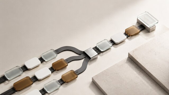 Modular Workflow Automation Routing Track with Blank Task Tokens for Business Technology