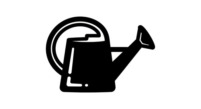 Gardening watering can with spout and handle filled with soil and sprouting plants illustrates home gardening concepts.