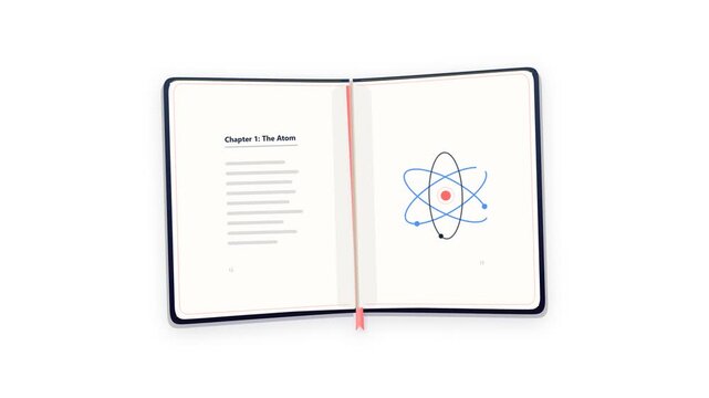 Page Flipping Book Textbook Education Concept Animation