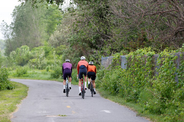 Obraz premium Sortie en vélo, Quebec, Canada
