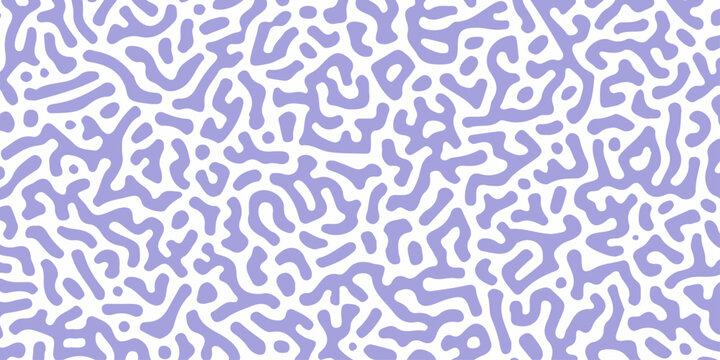 Lavender reaction diffusion seamless pattern vector graphic background with abstract organic lines and maze shapes. Natural coral, maze, or turing patterns