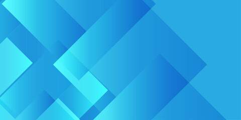 Obraz premium Abstract blue geometric background with overlapping transparent square shapes and light gradients for tech design. A modern and clean abstract vector background, soft gradients and glowing light