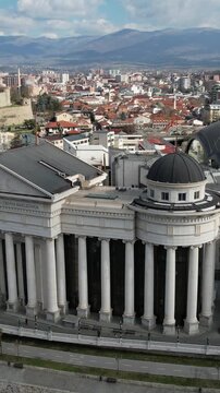 Skopje Archaeological Museum Aerial View