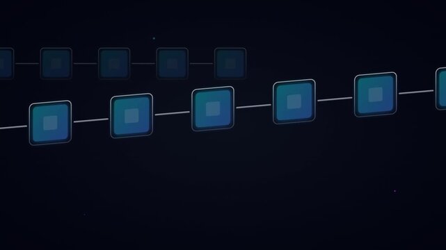 blockchain encryption security block tech animation background