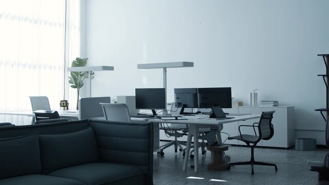 Empty workspace modern, conference and coworking