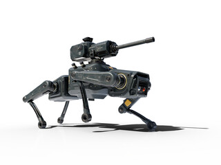 Unmanned robotic walker with turret © evgeniy