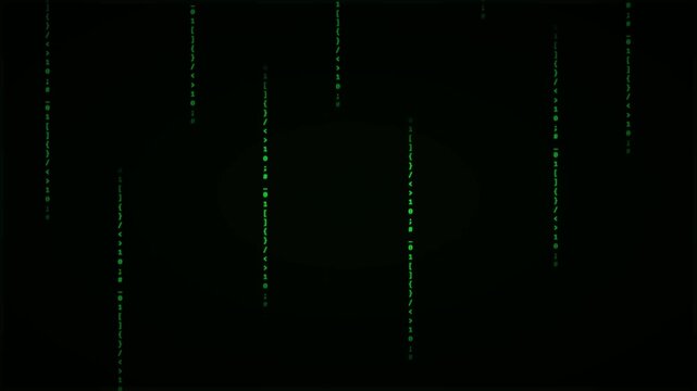 coding matrix digital hacker green black animation