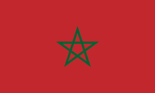 National flag of Morocco the flag consists of a red field with a green pentagram in the center vector.